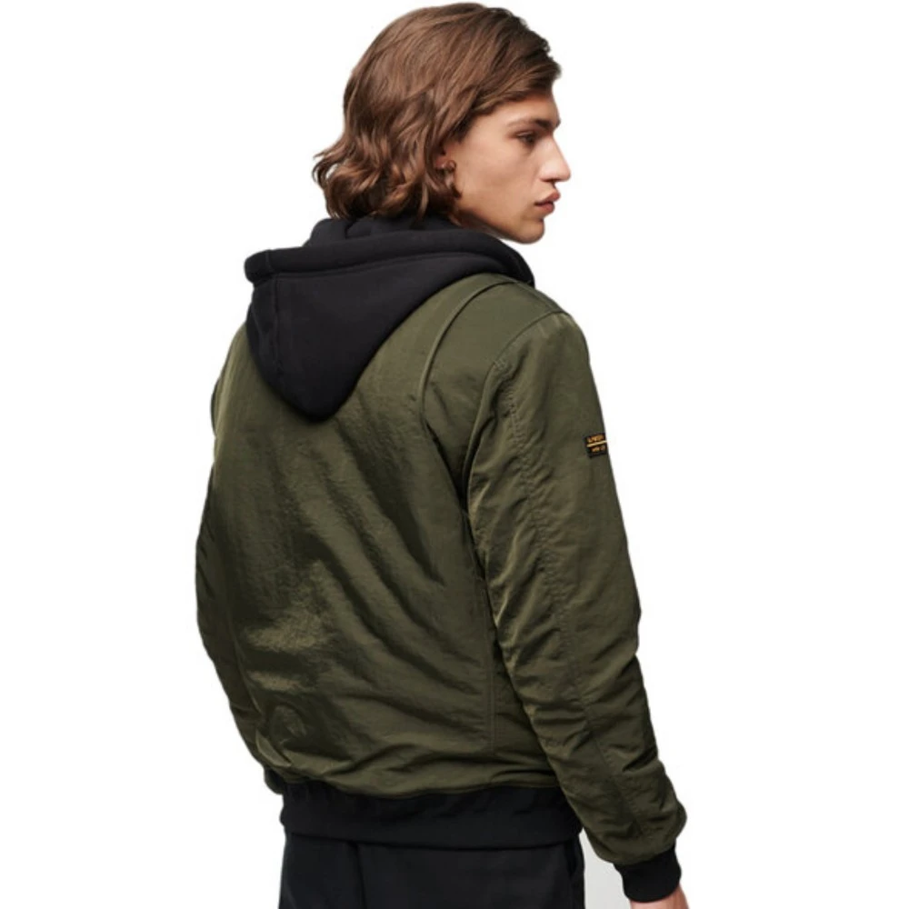 SUPERDRY Ανδρικό Μπουφάν Bomber Ovin Military Hoo