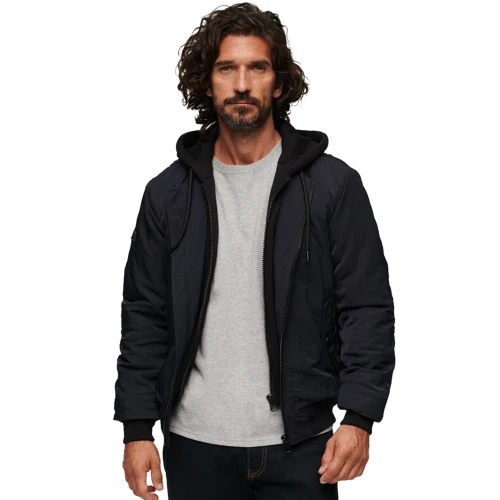 SUPERDRY Ανδρικό Μπουφάν Bomber Ovin Military Hoo