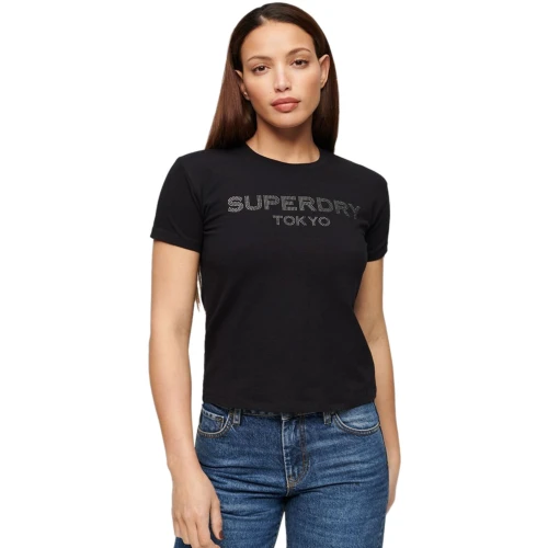 SUPERDRY Γυναικείο T-Shirt D1 Sdcd Sport Luxe Gra