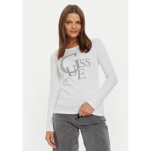 GUESS T-Shirt Μακρυμάνικο Με Στρας Γυναικείο