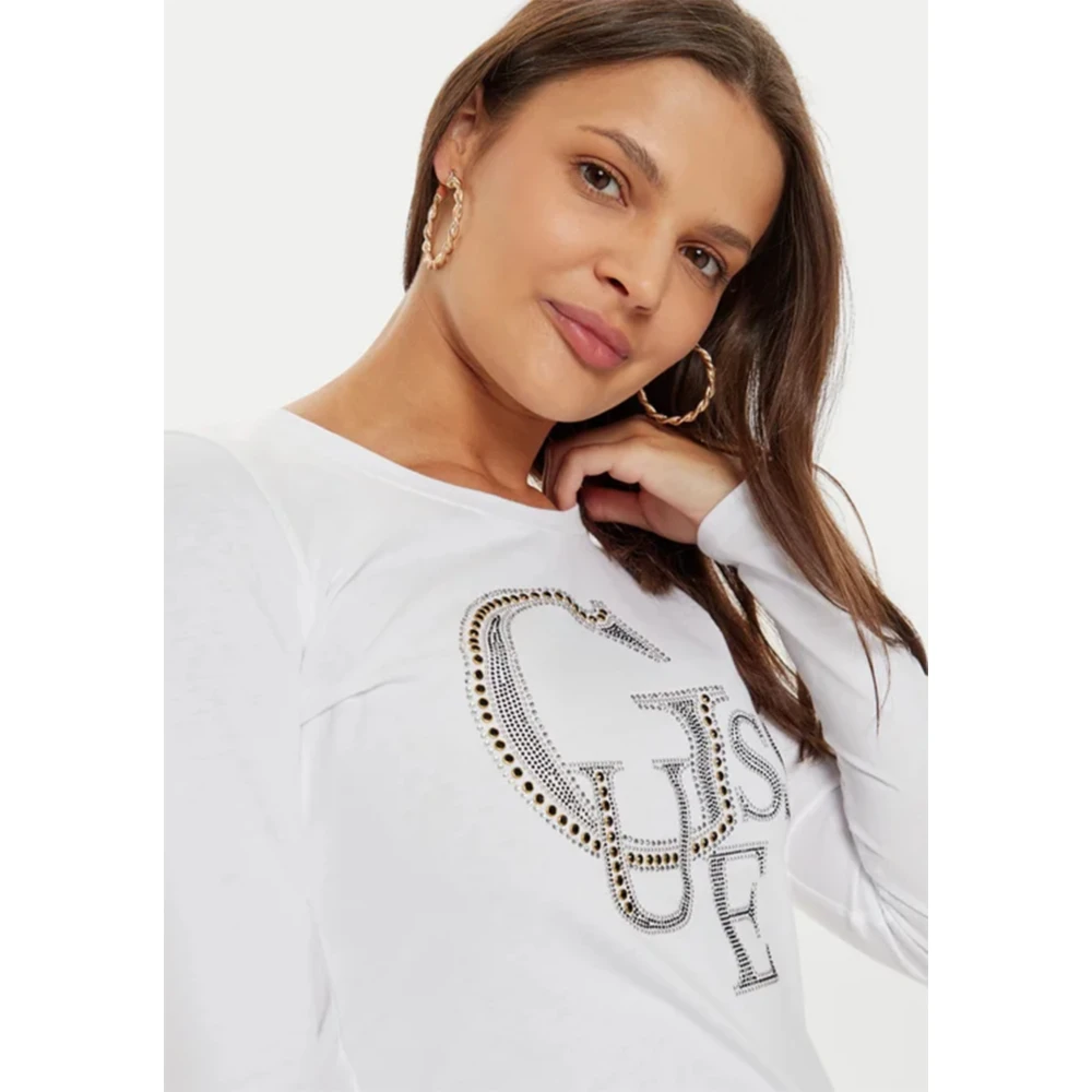 GUESS T-Shirt Μακρυμάνικο Με Στρας Γυναικείο
