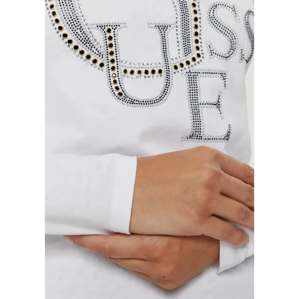 GUESS T-Shirt Μακρυμάνικο Με Στρας Γυναικείο