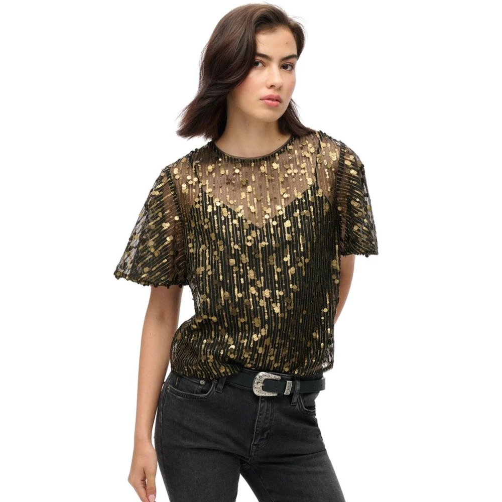 SUPERDRY Γυναικεία Μπλούζα Bout Sheer σε Στυλ Μακό