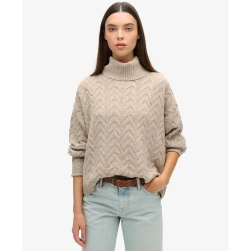 SUPERDRY Γυναικεία Πλεκτή Μπλούζα D3 Bout Lw Cabl