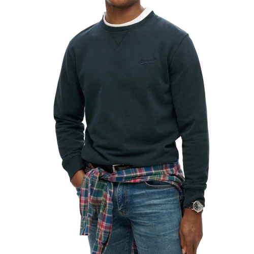 SUPERDRY M2013751A D2 OVIN ESSENTIAL LOGO CREW SWEATSHIRT Φούτερ Μπλούζα