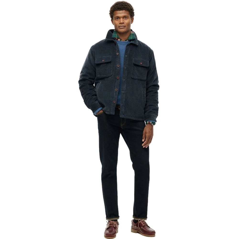 SUPERDRY OVIN SURPLUS CORD QUILT OVERSHIRT με σχέδιο από κορδόνι και πλούσια υφή