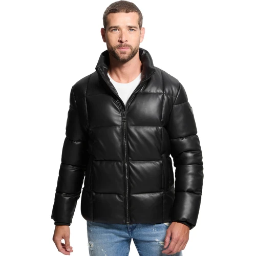 GUESS Μπουφάν Stretch PU Δερμάτινο Ανδρικό