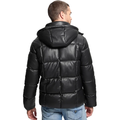 GUESS Μπουφάν Stretch PU Δερμάτινο Ανδρικό