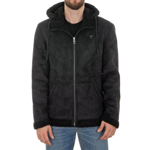 GUESS Μπουφάν Ανδρικό Αμφίδρομο με Κουκούλα