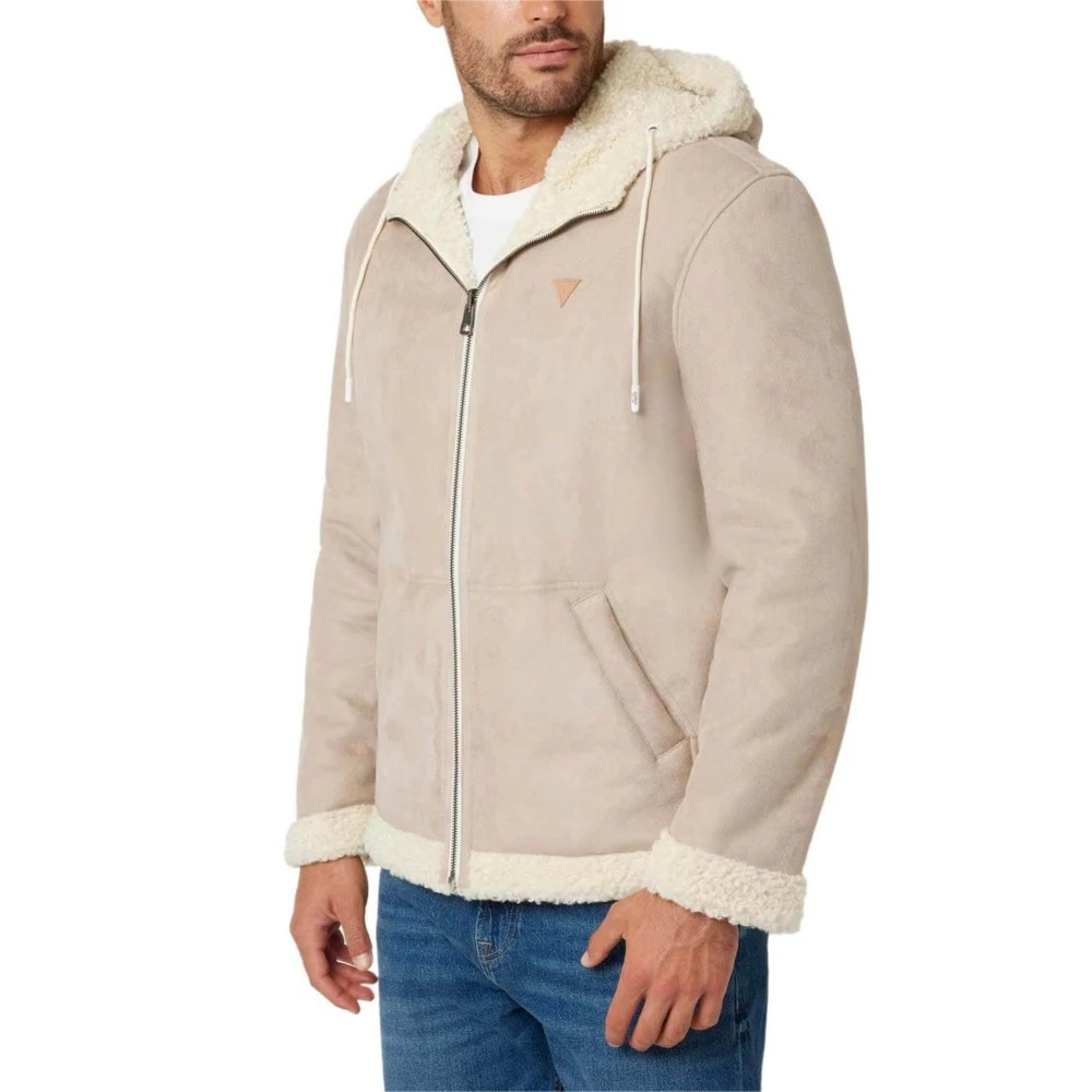 GUESS Μπουφάν Ανδρικό Αμφίδρομο με Κουκούλα