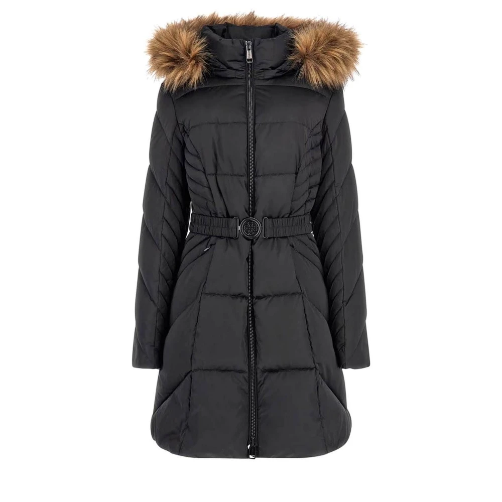 GUESS Μπουφάν New Olga Medium Real Γυναικείο