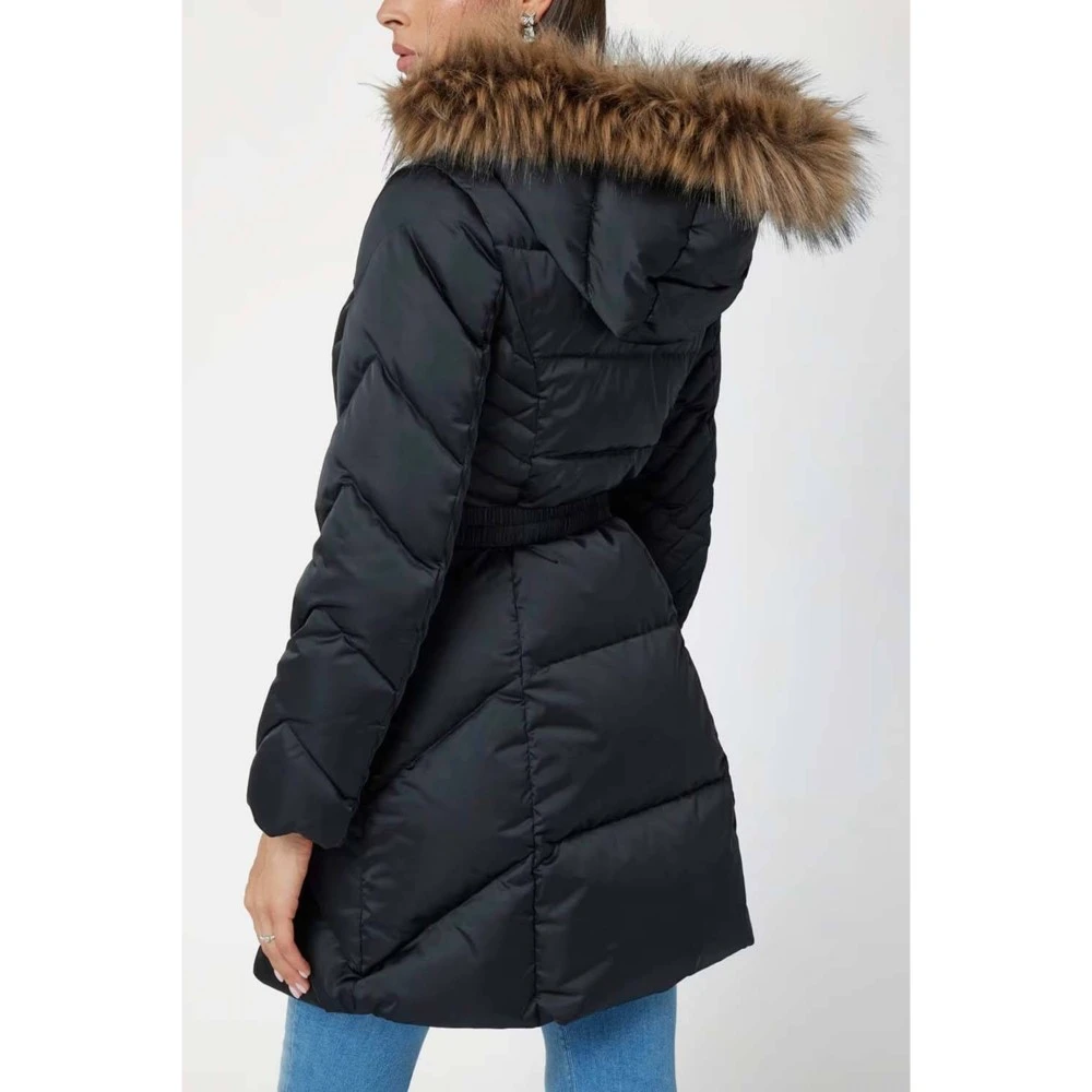 GUESS Μπουφάν New Olga Medium Real Γυναικείο