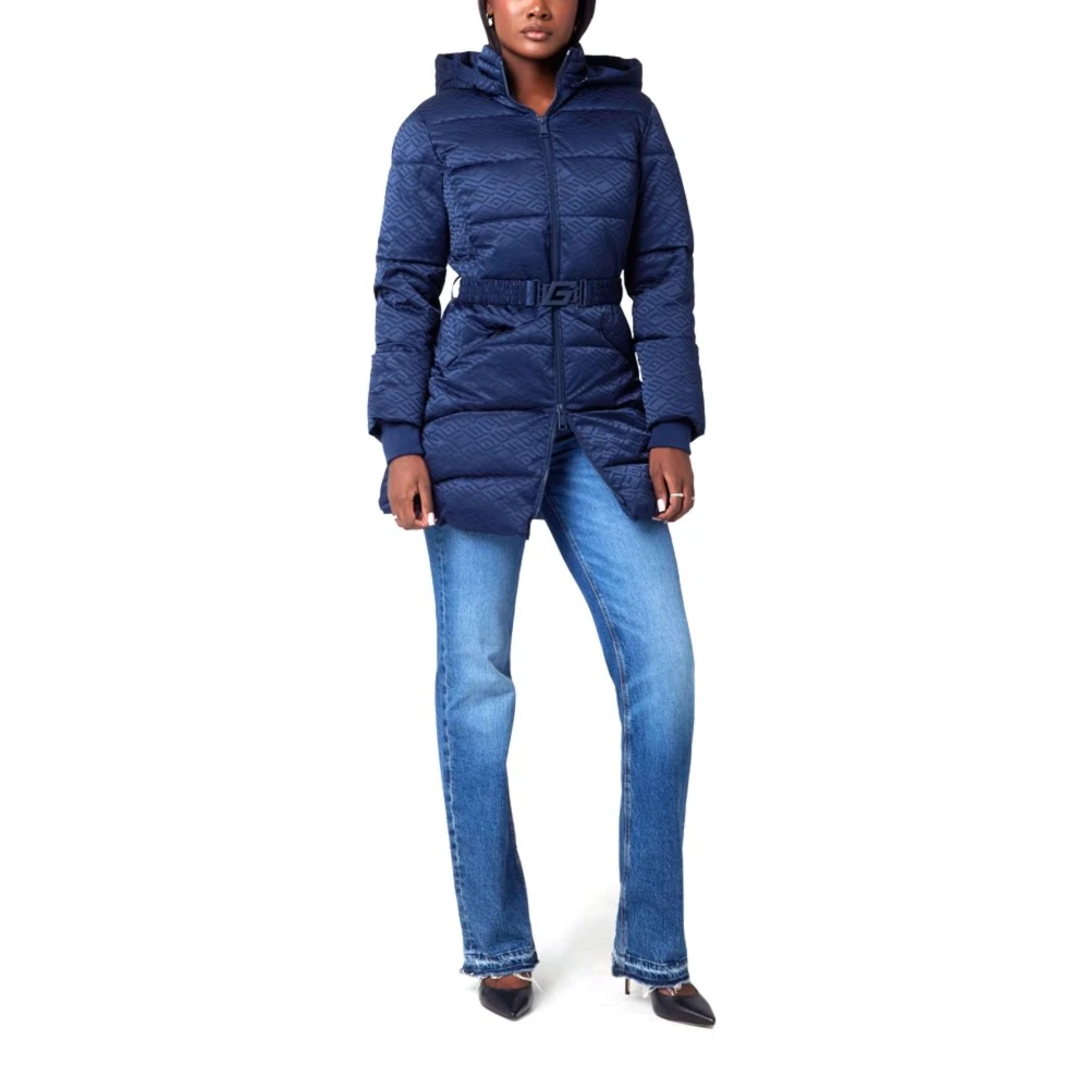 GUESS Μπουφάν Seline Logo Midi Puf Γυναικείο