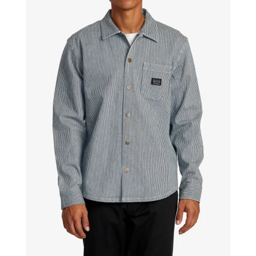 RVCA Μπουφάν Chainmail Hickory Overshirt LS Ανδρικό