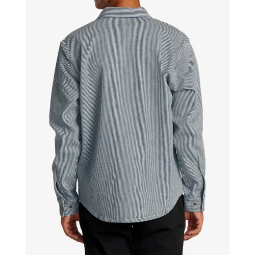 RVCA Μπουφάν Chainmail Hickory Overshirt LS Ανδρικό