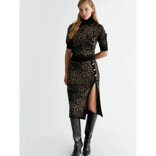 LIU JO Φούστα Πλεκτή Μαύρη Γυναικείο