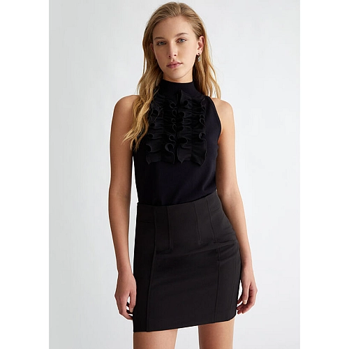 LIU JO Top Πλεκτό Μαύρο Γυναικείο