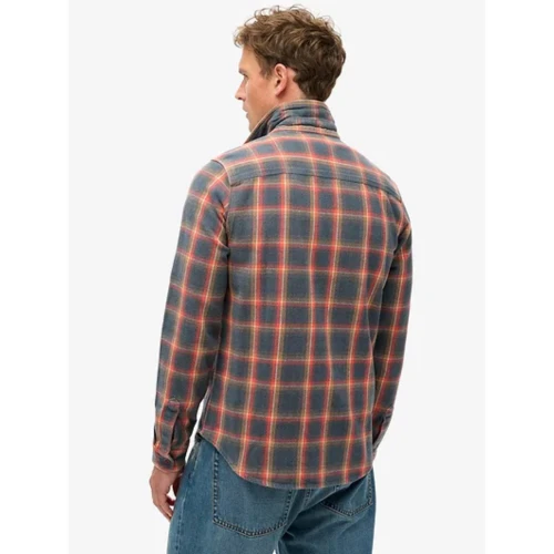 SUPERDRY Πουκάμισο Εργασίας Καρό από Βαμβάκι