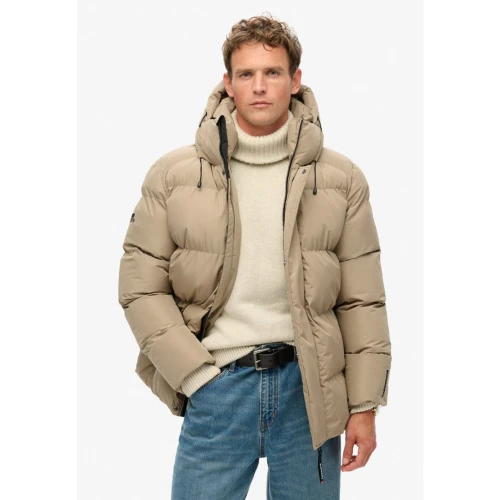 SUPERDRY Μπουφάν με Κουκούλα 5 Φουσκωτές Μπαφλέ για Αθλητικές Δραστηριότητες