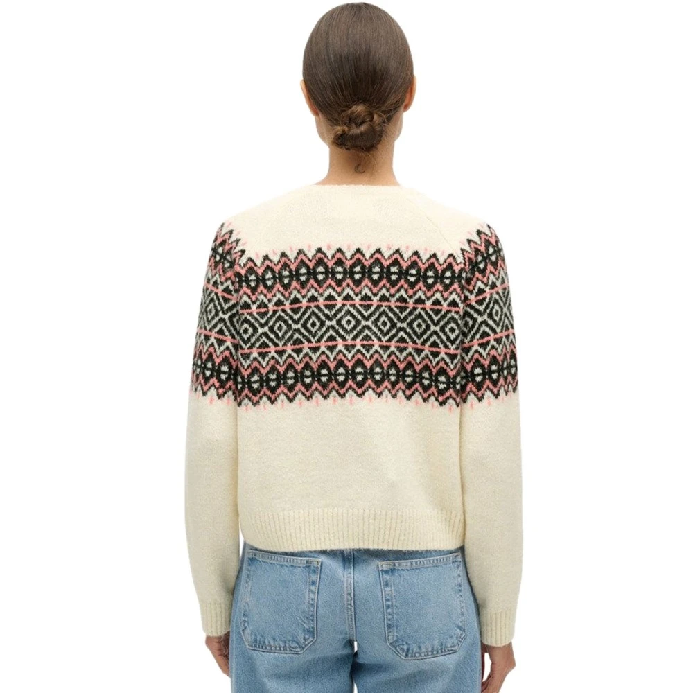 SUPERDRY Πλεκτό Μπλουζάκι με Σχέδιο Fairisle