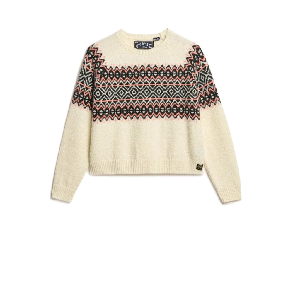 SUPERDRY Πλεκτό Μπλουζάκι με Σχέδιο Fairisle