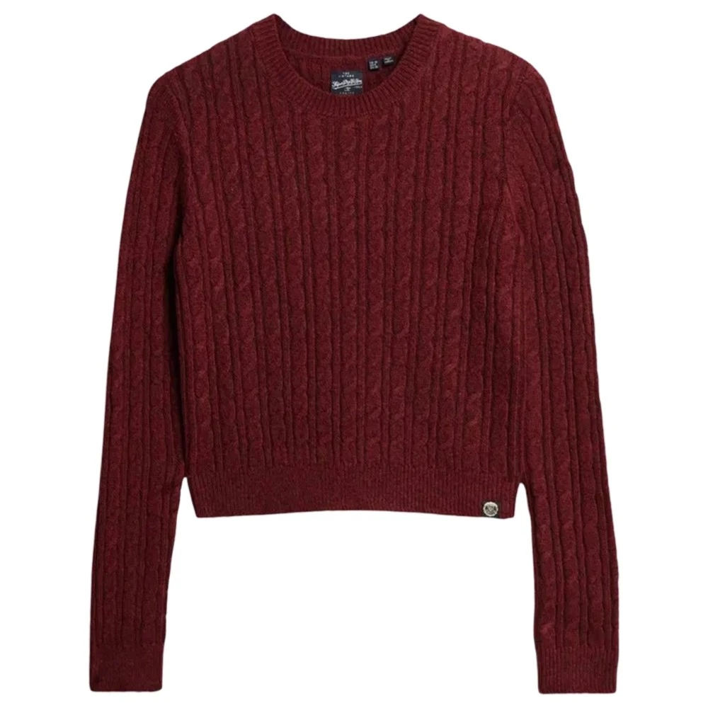 SUPERDRY Πλεκτό Μπλουζάκι Crew Neck W6110565A D2 OVIN Fitted Cable Jumper