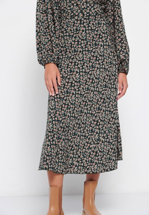 FBL006-103-14 Εμπριμέ φούστα με φλοράλ τύπωμα