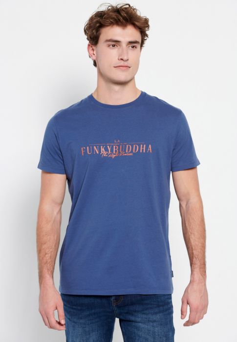 FBM007-023-04 Βαμβακερό t-shirt με Funky Buddha τύπωμα Funky Buddha