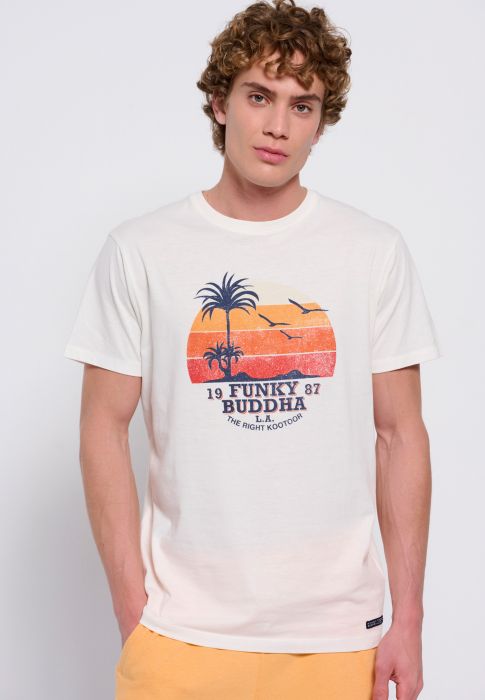 FBM007-038-04 T-shirt από οργανικό βαμβάκι με τύπωμα Funky Buddha