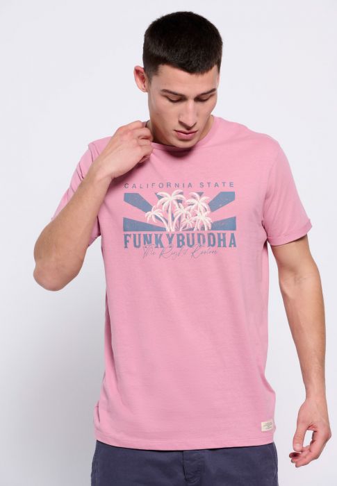 FBM007-040-04 T-shirt με τύπωμα σε vintage look Funky Buddha
