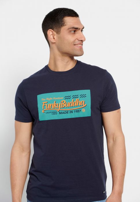 FBM007-326-04 T-shirt με τύπωμα στο στήθος Funky Buddha