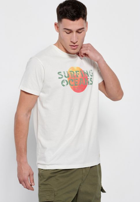 FBM007-355-04 T-shirt από οργανικό βαμβάκι με τύπωμα Funky Buddha