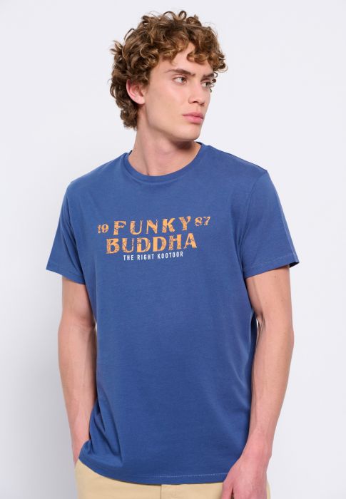 FBM007-367-04 T-shirt από οργανικό βαμβάκι με branded τύπωμα Funky Buddha