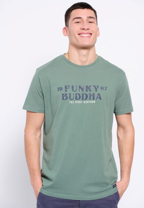 FBM007-367-04 T-shirt από οργανικό βαμβάκι με branded τύπωμα Funky Buddha