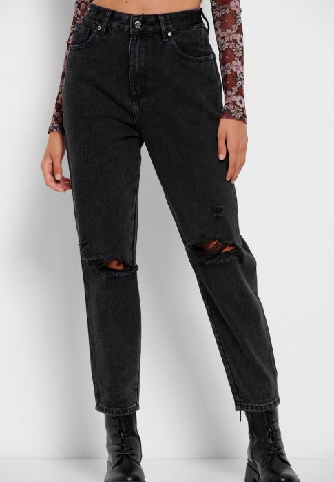 FBL008-175-02 Boyfriend fit jeans με φθορές Funky Buddha