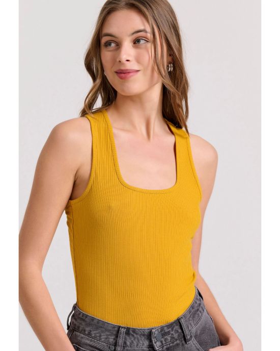 Γυναικείο Tank Top Σε Rib Ύφανση FBL009-101-17