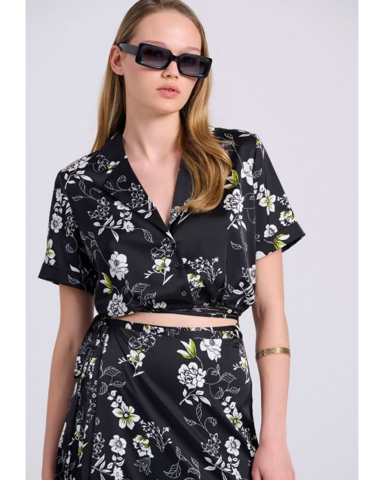 Γυναικείο Cropped Cut Out Πουκάμισο FBL009-109-05