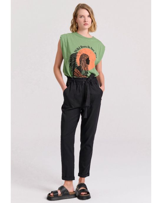 Γυναικείο Cropped Παντελόνι FBL009-122-02