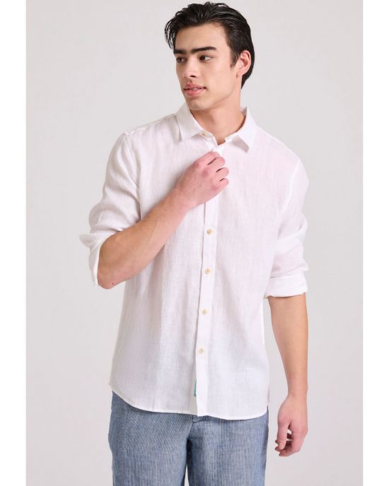 Ανδρικό Garment Dyed Λινό Πουκάμισο FBM009-001-05