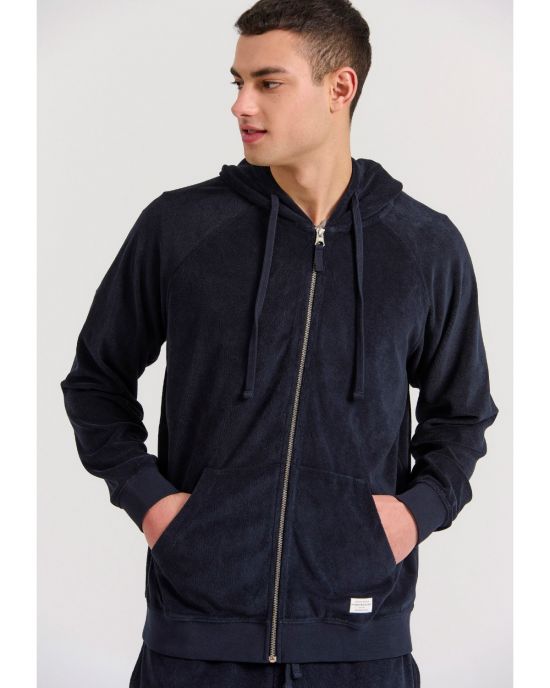 Ανδρική Relaxed Fit Φούτερ Ζακέτα FBM009-002-06
