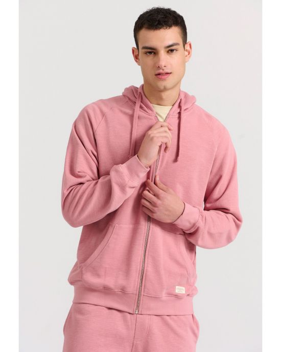 Ανδρική Relaxed Fit Φούτερ Ζακέτα FBM009-003-06