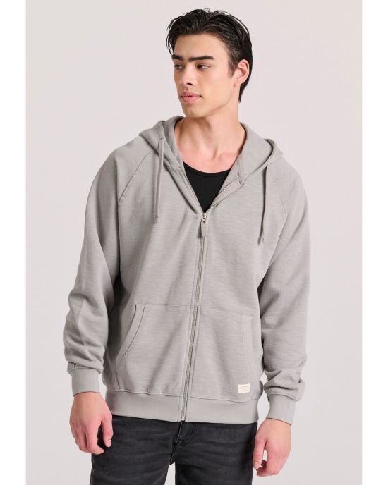 Ανδρική Relaxed Fit Φούτερ Ζακέτα FBM009-003-06