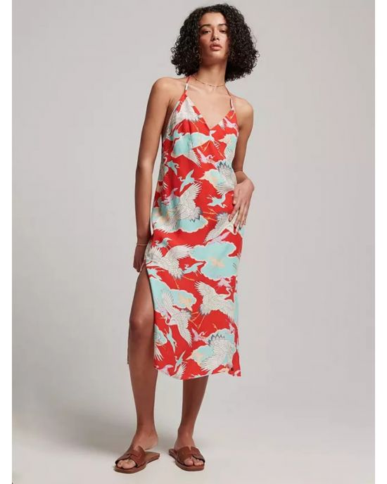 Φόρεμα Vintage Midi Halter Slip Superdry W8011293A
