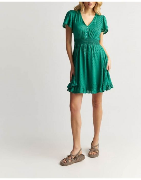Φόρεμα με λεπτομέρειες Green 9916351 Attrativo