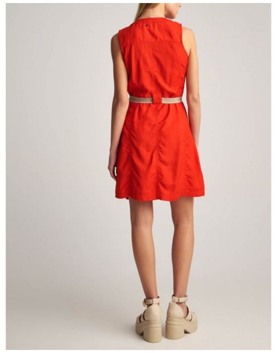 Φόρεμα μίντι με ζώνη Burnt Orange 9S21056 Attrativo
