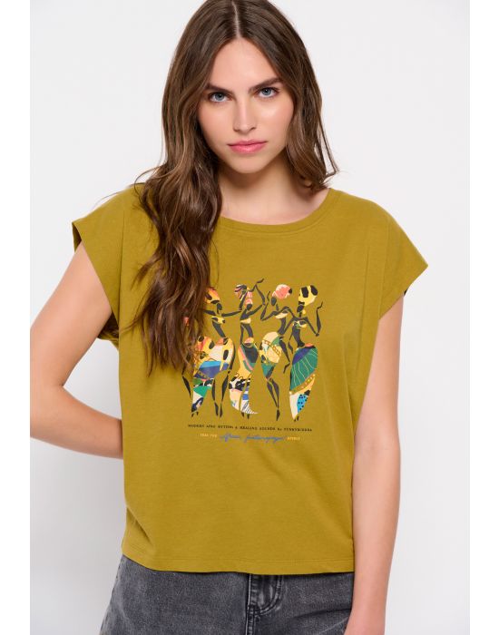 FBL007-185-04 Organic cotton t-shirt με τύπωμα Funky Buddha