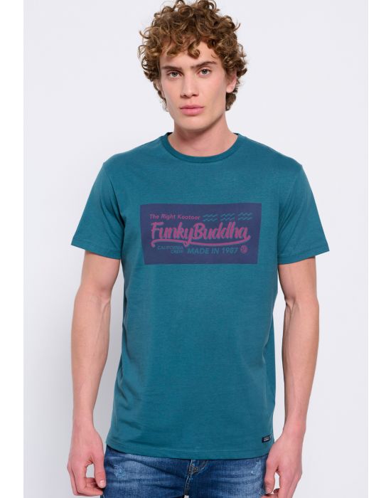 FBM007-326-04 T-shirt με τύπωμα στο στήθος Funky Buddha