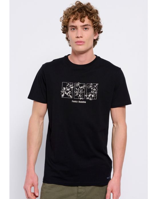 FBM007-357-04 T-shirt από οργανικό βαμβάκι με τύπωμα Funky Buddha