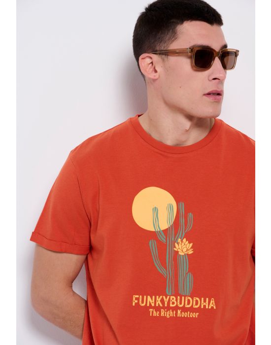 FBM007-370-04 T-shirt από οργανικό βαμβάκι με τύπωμα Funky Buddha