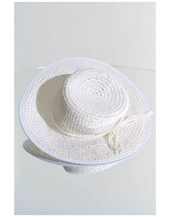 Καπέλο ψάθινο με γείσο White ALE